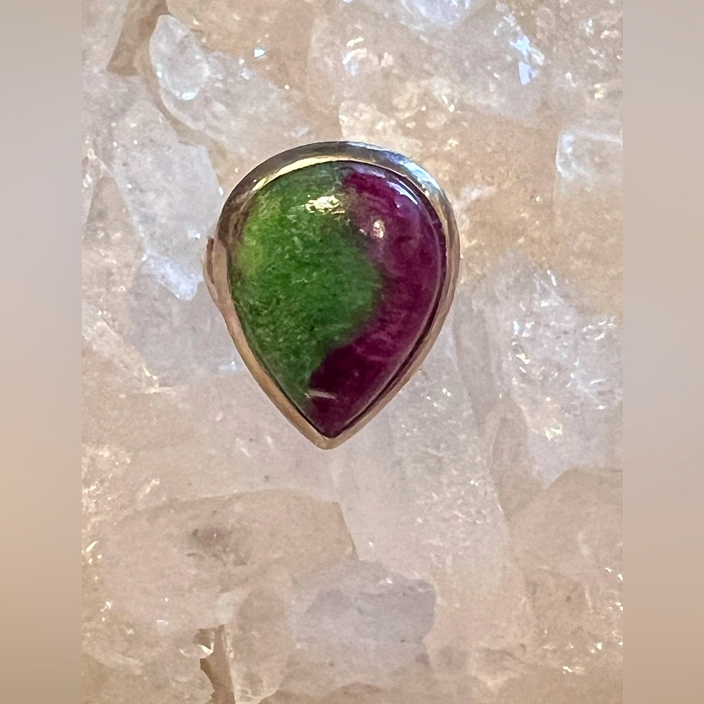 Ruby & Zoisite Ring Size 9 - image 1